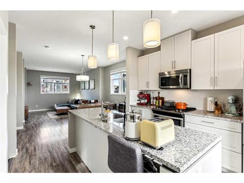 72 Copperstone Common Se, Calgary, AB - Indoor Photo Showing Kitchen With Double Sink With Upgraded Kitchen