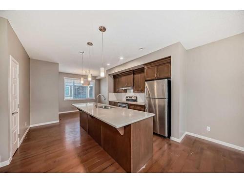 223 Panatella Walk Nw, Calgary, AB - Indoor Photo Showing Kitchen With Stainless Steel Kitchen With Double Sink