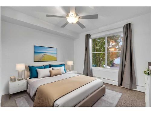 4114-1317 27 Street Se, Calgary, AB - Indoor Photo Showing Bedroom