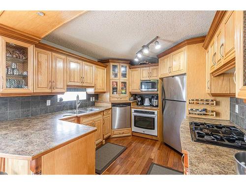 25 Saddlefield Crescent Ne, Calgary, AB - Indoor Photo Showing Kitchen With Double Sink