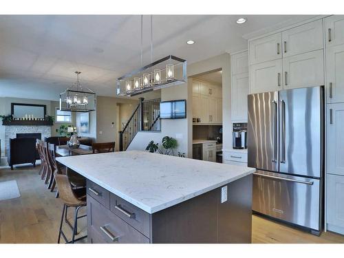 39 Prairie Smoke Rise, Rural Rocky View County, AB - Indoor Photo Showing Kitchen With Stainless Steel Kitchen With Upgraded Kitchen