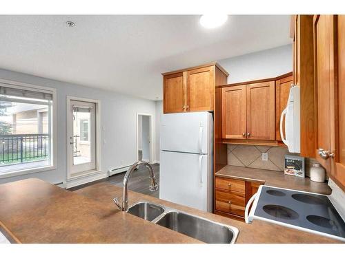 101-323 18 Avenue Sw, Calgary, AB - Indoor Photo Showing Kitchen With Double Sink