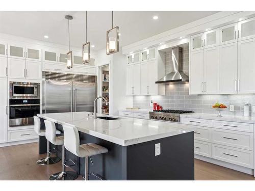 1476 Coopers Landing Sw, Airdrie, AB - Indoor Photo Showing Kitchen With Stainless Steel Kitchen With Upgraded Kitchen