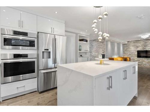 8 Edgevalley Manor Nw, Calgary, AB - Indoor Photo Showing Kitchen With Stainless Steel Kitchen With Upgraded Kitchen