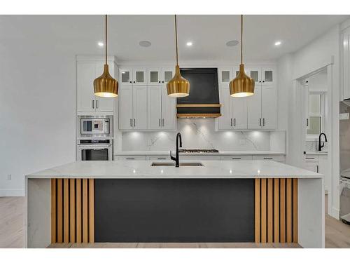 123 Saddlepeace Manor Ne, Calgary, AB - Indoor Photo Showing Kitchen With Upgraded Kitchen