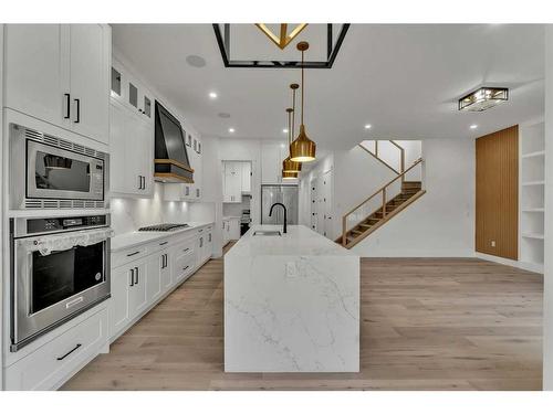 123 Saddlepeace Manor Ne, Calgary, AB - Indoor Photo Showing Kitchen With Upgraded Kitchen