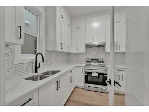 123 Saddlepeace Manor Ne, Calgary, AB - Indoor Photo Showing Kitchen With Double Sink With Upgraded Kitchen