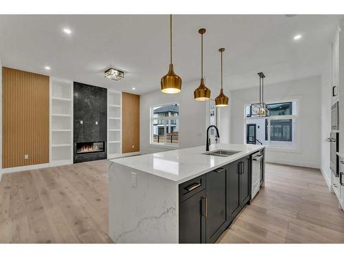 123 Saddlepeace Manor Ne, Calgary, AB - Indoor Photo Showing Kitchen With Double Sink With Upgraded Kitchen