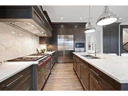 1416 21A Street Nw, Calgary, AB - Indoor Photo Showing Kitchen With Double Sink With Upgraded Kitchen