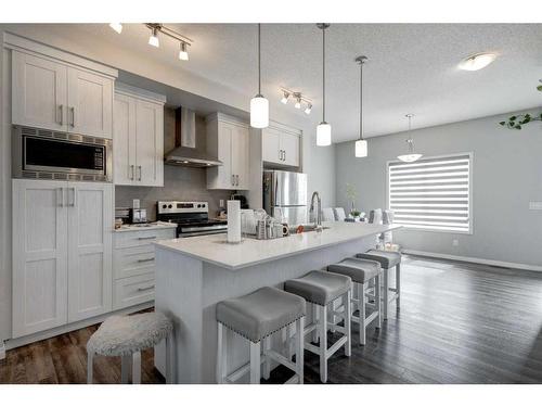 871 Carrington Boulevard Nw, Calgary, AB - Indoor Photo Showing Kitchen With Stainless Steel Kitchen With Upgraded Kitchen