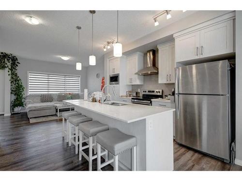 871 Carrington Boulevard Nw, Calgary, AB - Indoor Photo Showing Kitchen With Stainless Steel Kitchen With Upgraded Kitchen