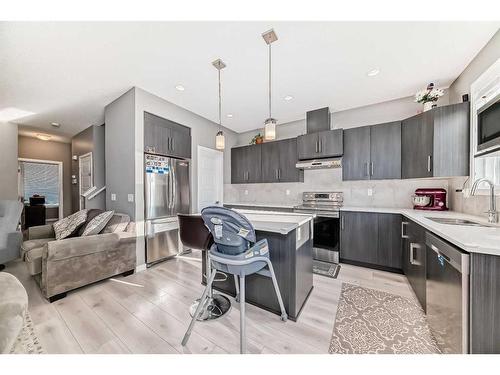 1633 Cornerstone Boulevard Ne, Calgary, AB - Indoor Photo Showing Kitchen With Stainless Steel Kitchen With Upgraded Kitchen