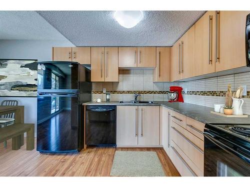 902-2200 Woodview Drive Sw, Calgary, AB - Indoor Photo Showing Kitchen With Double Sink