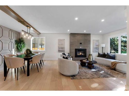 42 Canova Road Sw, Calgary, AB - Indoor With Fireplace