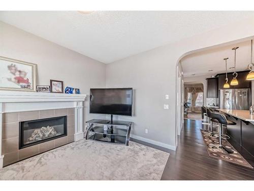 158 Sage Valley Road Nw, Calgary, AB - Indoor Photo Showing Living Room With Fireplace