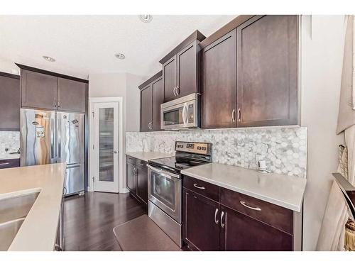 158 Sage Valley Road Nw, Calgary, AB - Indoor Photo Showing Kitchen With Upgraded Kitchen