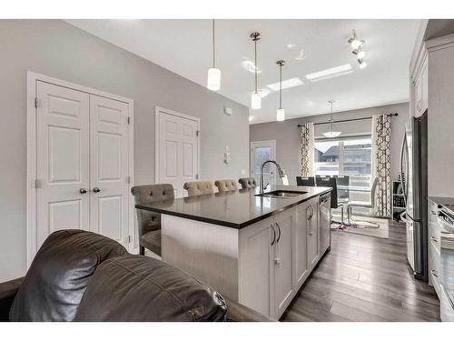 851 Carrington Boulevard Nw, Calgary, AB - Indoor Photo Showing Kitchen With Upgraded Kitchen