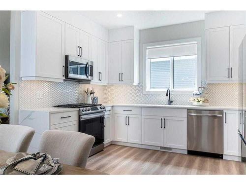 95 Homestead Park Ne, Calgary, AB - Indoor Photo Showing Kitchen With Stainless Steel Kitchen With Upgraded Kitchen