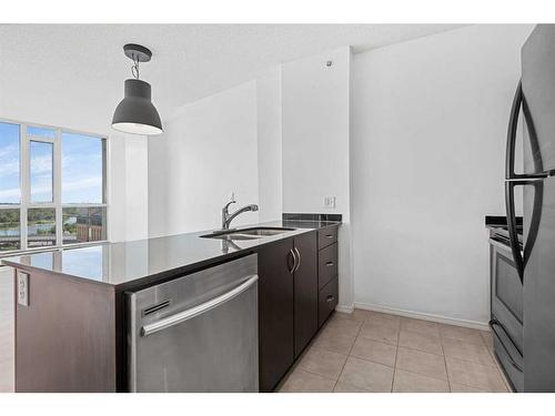 1103-325 3 Street Se, Calgary, AB - Indoor Photo Showing Kitchen With Double Sink