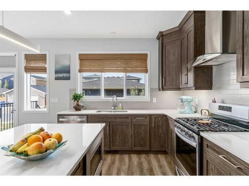 853 West Lakeview Drive, Chestermere, AB - Indoor Photo Showing Kitchen With Double Sink With Upgraded Kitchen