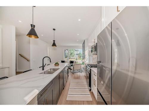 1401 19 Avenue Nw, Calgary, AB - Indoor Photo Showing Kitchen With Double Sink With Upgraded Kitchen