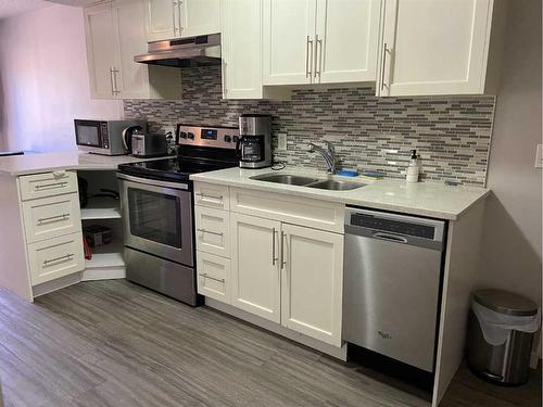 102-1820 9 Street Sw, Calgary, AB - Indoor Photo Showing Kitchen With Stainless Steel Kitchen With Double Sink