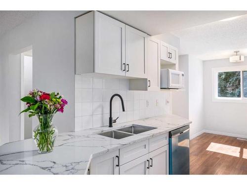 8-4810 40 Avenue Sw, Calgary, AB - Indoor Photo Showing Kitchen With Double Sink With Upgraded Kitchen