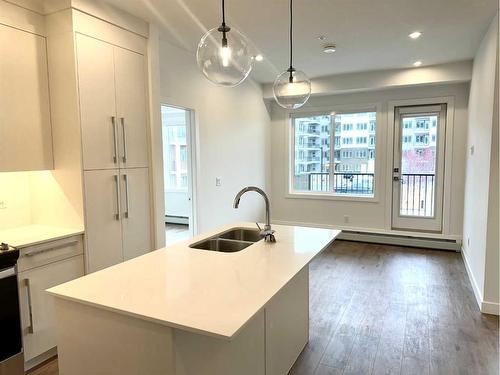 2220-395 Skyview Parkway Ne, Calgary, AB - Indoor Photo Showing Kitchen With Double Sink