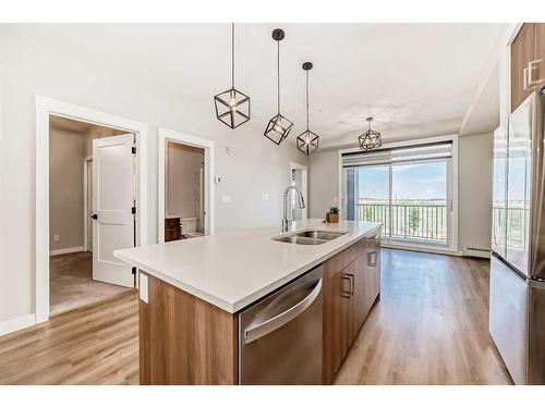 5212-200 Seton Circle Se, Calgary, AB - Indoor Photo Showing Kitchen With Double Sink