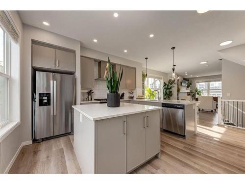 225 Masters Crescent Se, Calgary, AB - Indoor Photo Showing Kitchen With Stainless Steel Kitchen With Upgraded Kitchen