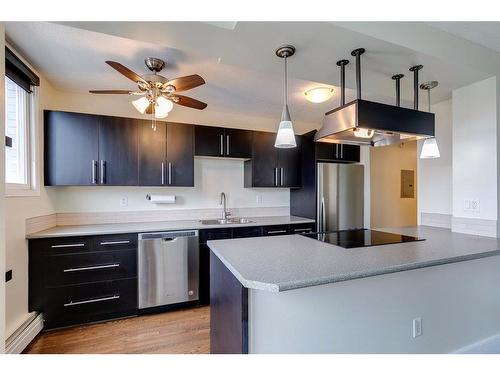 302-505 19 Avenue Sw, Calgary, AB - Indoor Photo Showing Kitchen With Double Sink With Upgraded Kitchen