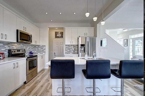 366 Windrow Crescent Sw, Airdrie, AB - Indoor Photo Showing Kitchen With Stainless Steel Kitchen With Upgraded Kitchen