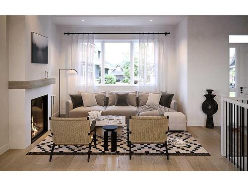 90 Treeline Gardens Sw, Calgary, AB - Indoor Photo Showing Living Room