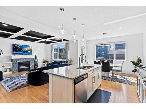 123 Walden Heights Se, Calgary, AB - Indoor Photo Showing Kitchen With Double Sink With Upgraded Kitchen