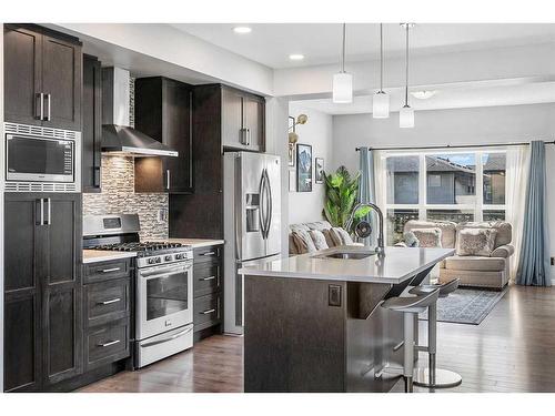 307 Walgrove Boulevard Se, Calgary, AB - Indoor Photo Showing Kitchen With Stainless Steel Kitchen With Upgraded Kitchen