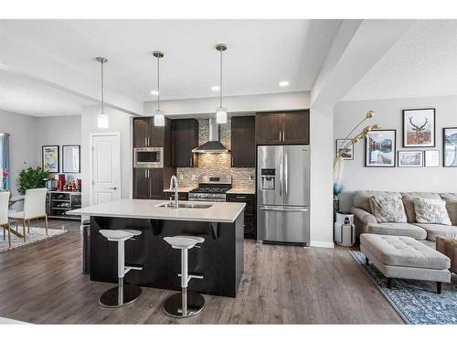 307 Walgrove Boulevard Se, Calgary, AB - Indoor Photo Showing Kitchen With Stainless Steel Kitchen With Double Sink With Upgraded Kitchen