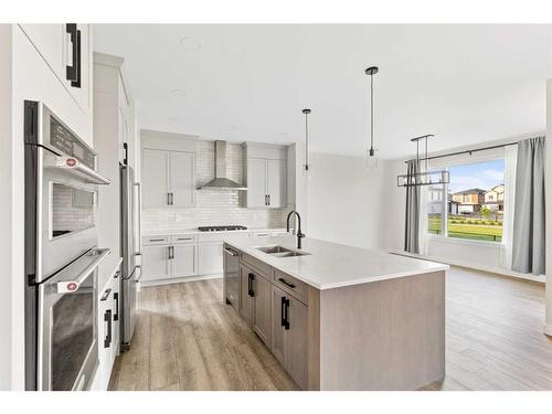 176 Sandpiper Landing, Chestermere, AB - Indoor Photo Showing Kitchen With Double Sink With Upgraded Kitchen