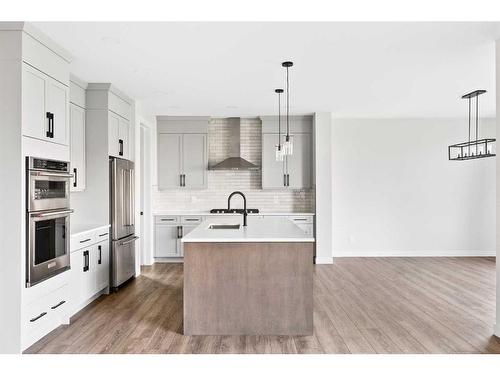 176 Sandpiper Landing, Chestermere, AB - Indoor Photo Showing Kitchen With Stainless Steel Kitchen With Upgraded Kitchen