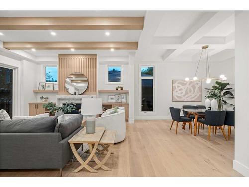 1516 23 Street Nw, Calgary, AB - Indoor Photo Showing Living Room With Fireplace