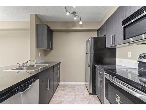 316-15 Saddlestone Way Ne, Calgary, AB - Indoor Photo Showing Kitchen With Double Sink