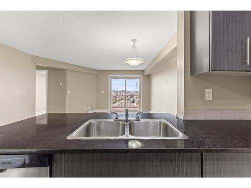 316-15 Saddlestone Way Ne, Calgary, AB - Indoor Photo Showing Kitchen With Double Sink