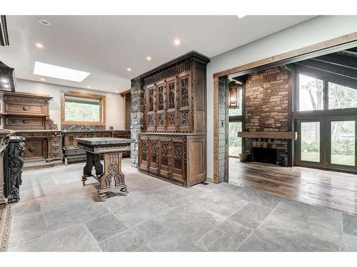 6438 Bow Crescent Nw, Calgary, AB - Indoor With Fireplace