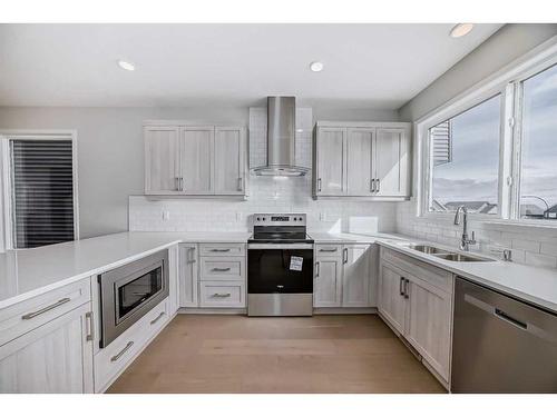 251 Aquila Way Nw, Calgary, AB - Indoor Photo Showing Kitchen With Stainless Steel Kitchen With Double Sink With Upgraded Kitchen