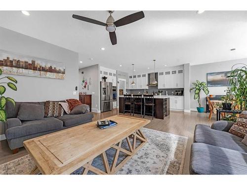 624 Harrison Court, Crossfield, AB - Indoor Photo Showing Living Room