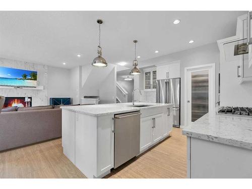 103 Masters Place Se, Calgary, AB - Indoor Photo Showing Kitchen With Upgraded Kitchen