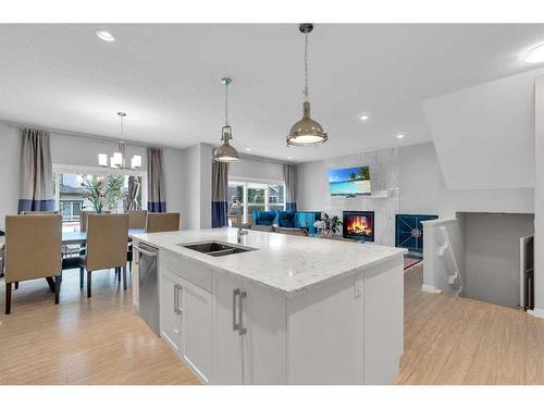 103 Masters Place Se, Calgary, AB - Indoor Photo Showing Kitchen With Double Sink