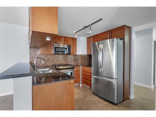 711-429 14 Street Nw, Calgary, AB - Indoor Photo Showing Kitchen With Double Sink With Upgraded Kitchen