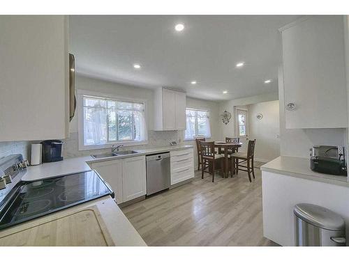 1356 Lake Michigan Crescent Se, Calgary, AB - Indoor Photo Showing Kitchen With Double Sink