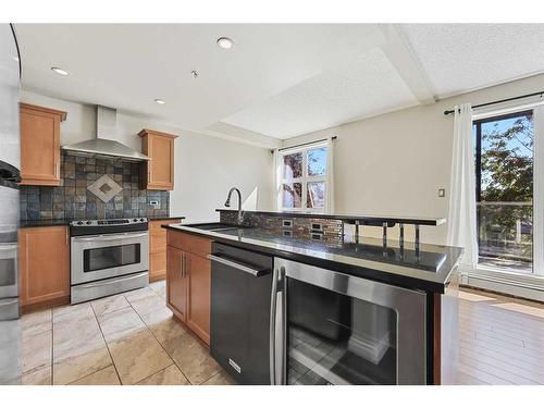 104-532 5 Avenue Ne, Calgary, AB - Indoor Photo Showing Kitchen With Stainless Steel Kitchen