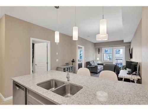 312-30 Mahogany Mews Se, Calgary, AB - Indoor Photo Showing Kitchen With Double Sink